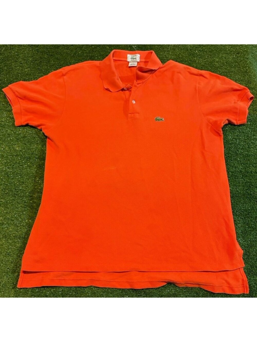 Vintage Lacoste polo mens large orange patron short sleeve izod 1990s casual